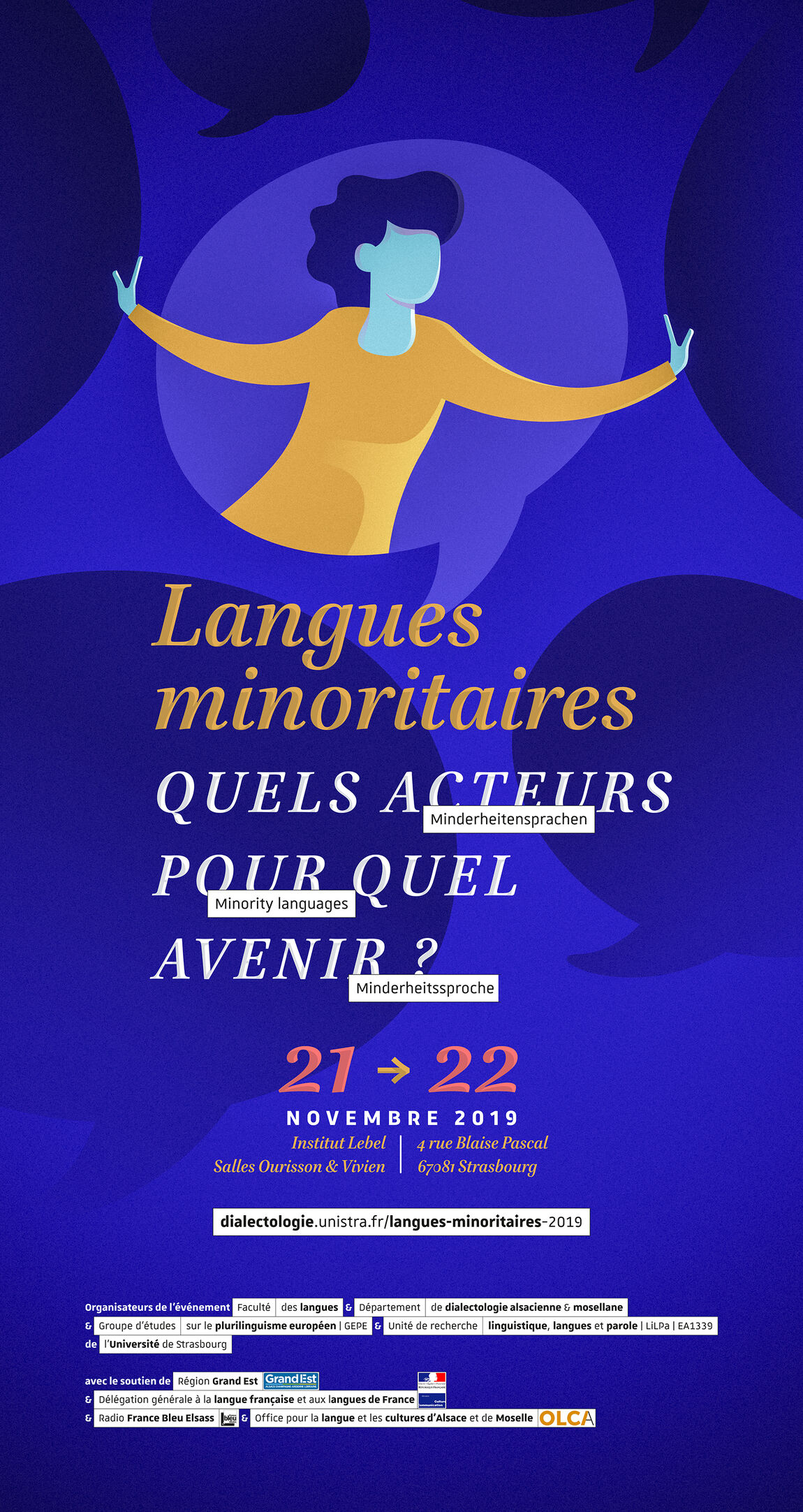 Affiche du colloque Langues minoritaires